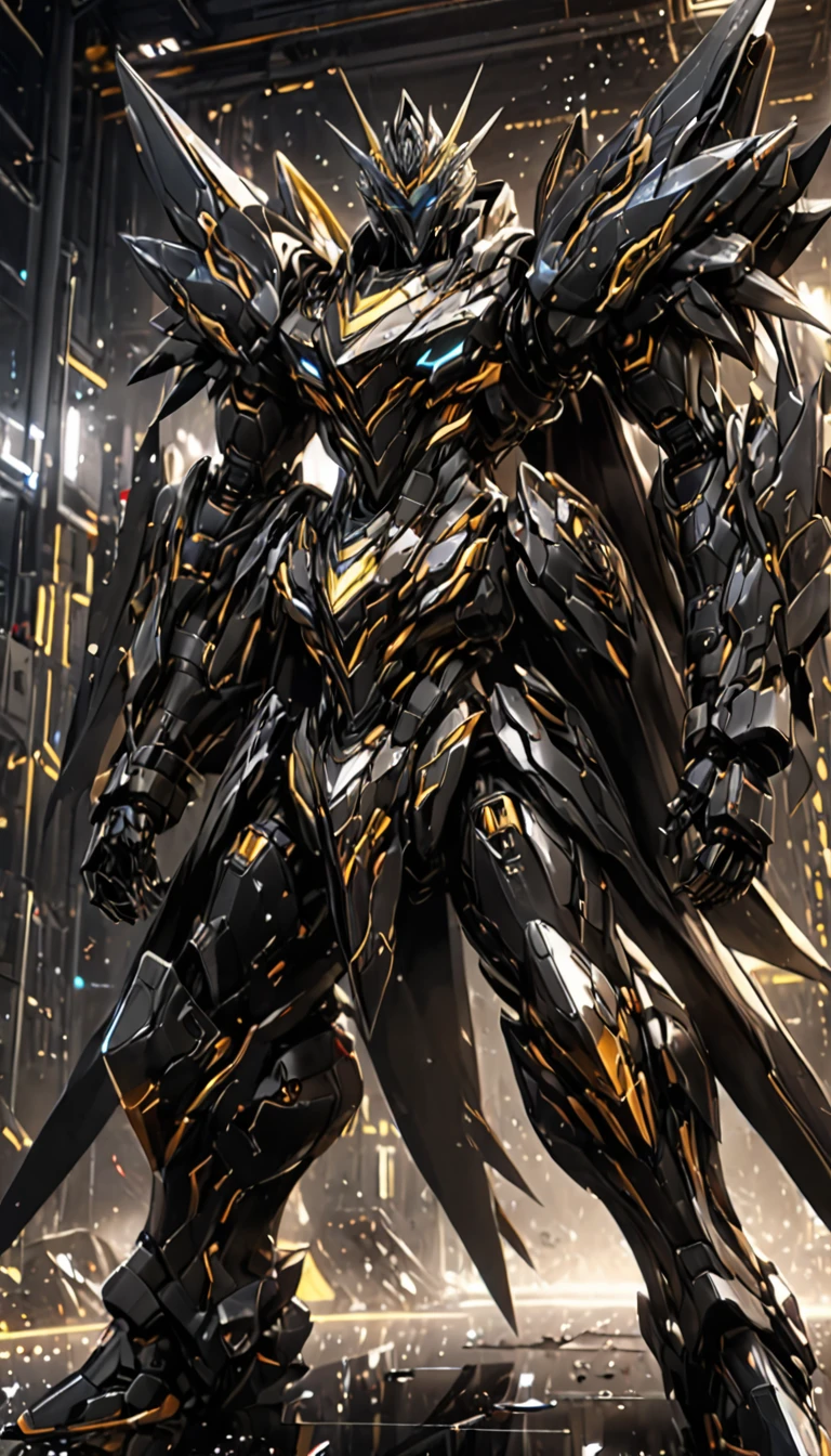 Aesthetic film photography, grain film, cinematic, science fiction, military science fiction, genetic engineering gone wrong leads to mechanical creatures. Knight, elemental, robotic, dazzling, sulfurous, total darkness, glowing eyes.
,mecha\(hubggirl)\,LegendDarkFantasy,DonM3l3m3nt4lXL,charcoal \(medium\),cyborg style,cyborg,glitter,android,DonMM1y4XL,niji5,monster,BJ_Gundam,WARFRAME, colorful_sty