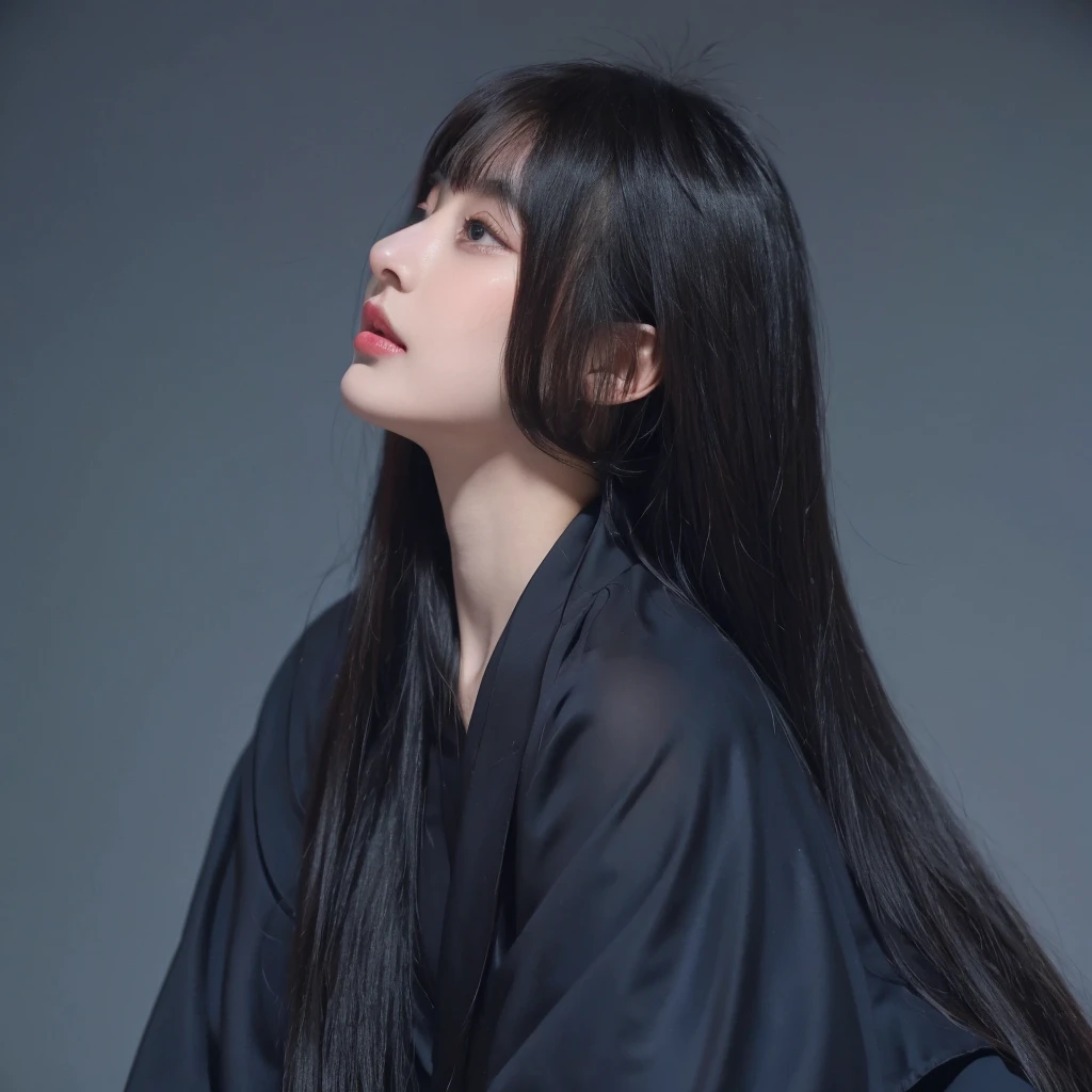 Princess cut long straight hair