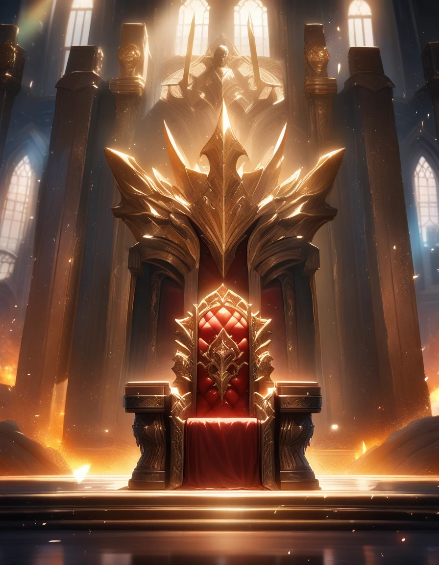 medium shot, white king chair, heavens seat, God's seat, vacant throne, ornate and grand, intricately carved with diamond accents, heaven throne, judgement seat of God, throne, high resolution, realistically rendered, HDR lighting, majestic aura, clean lines, sharp focus, empty, waiting, throne room, castle, dust particles softly visible in sunlight, ultra-detailed textures, vivid colors, bokeh effect on background, no-one sitting