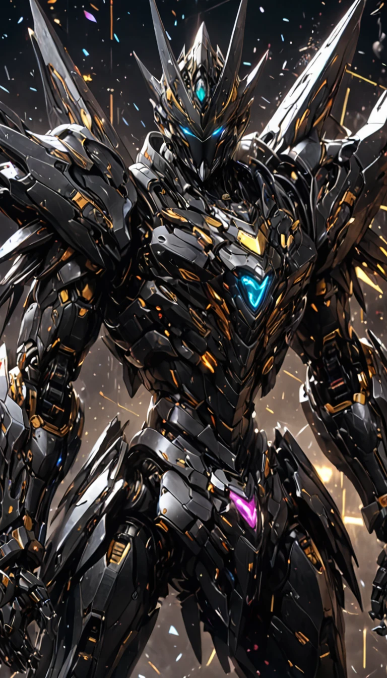 Aesthetic film photography, grain film, cinematic, science fiction, military science fiction, genetic engineering gone wrong leads to mechanical creatures. Knight, elemental, robotic, dazzling, sulfurous, total darkness, glowing eyes.
,mecha\(hubggirl)\,LegendDarkFantasy,DonM3l3m3nt4lXL,charcoal \(medium\),cyborg style,cyborg,glitter,android,DonMM1y4XL,niji5,monster,BJ_Gundam,WARFRAME, colorful_sty