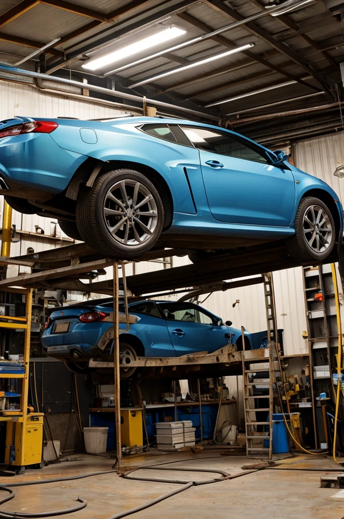 Car under repair