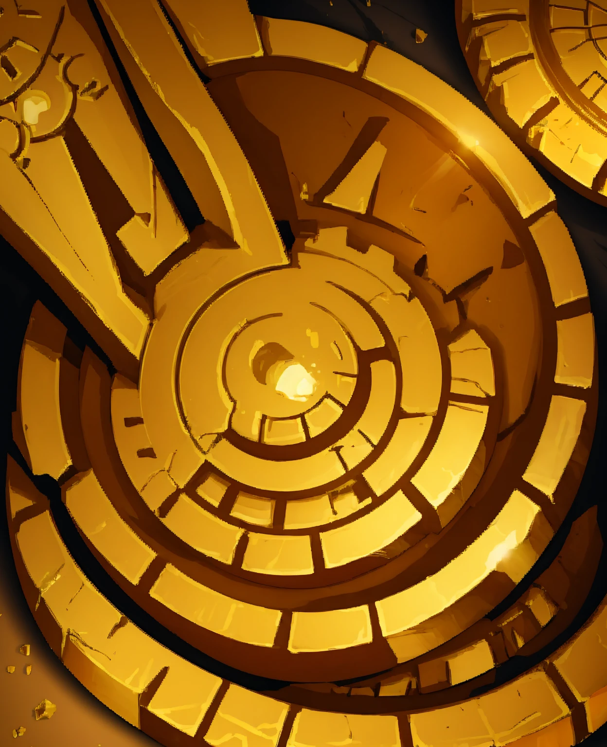 a coin ship, highly detailed, intricate mechanical gears and mechanisms, golden metallic textures, glowing gem stones, futuristic sci-fi design, cinematic dramatic lighting, photorealistic, 8k, best quality, masterpiece