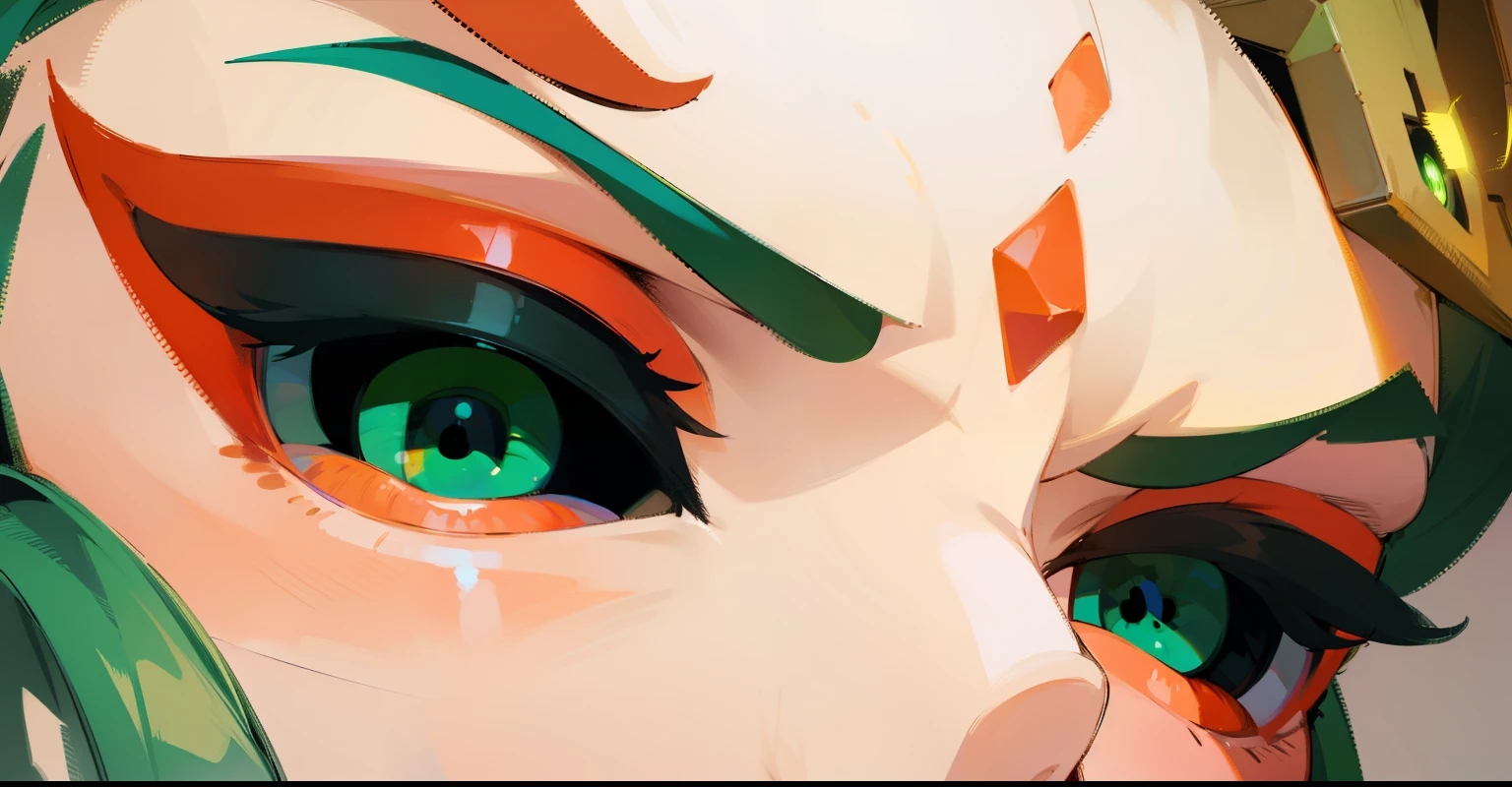  Green eyeballs with glowing details