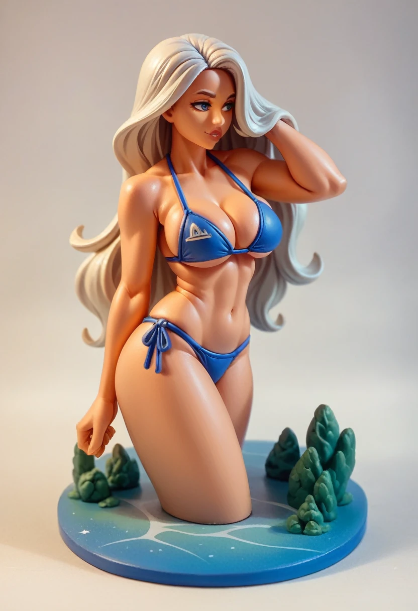 Tabletop, Highest quality, figure, Super detailed, In detail, High resolution, 8k wallpaper, Perfect dynamic composition, I am a photographer, She is a model, Beautiful attention to detail, Bikini, Long Hair, Big Breasts, Natural color lip, Ocean View