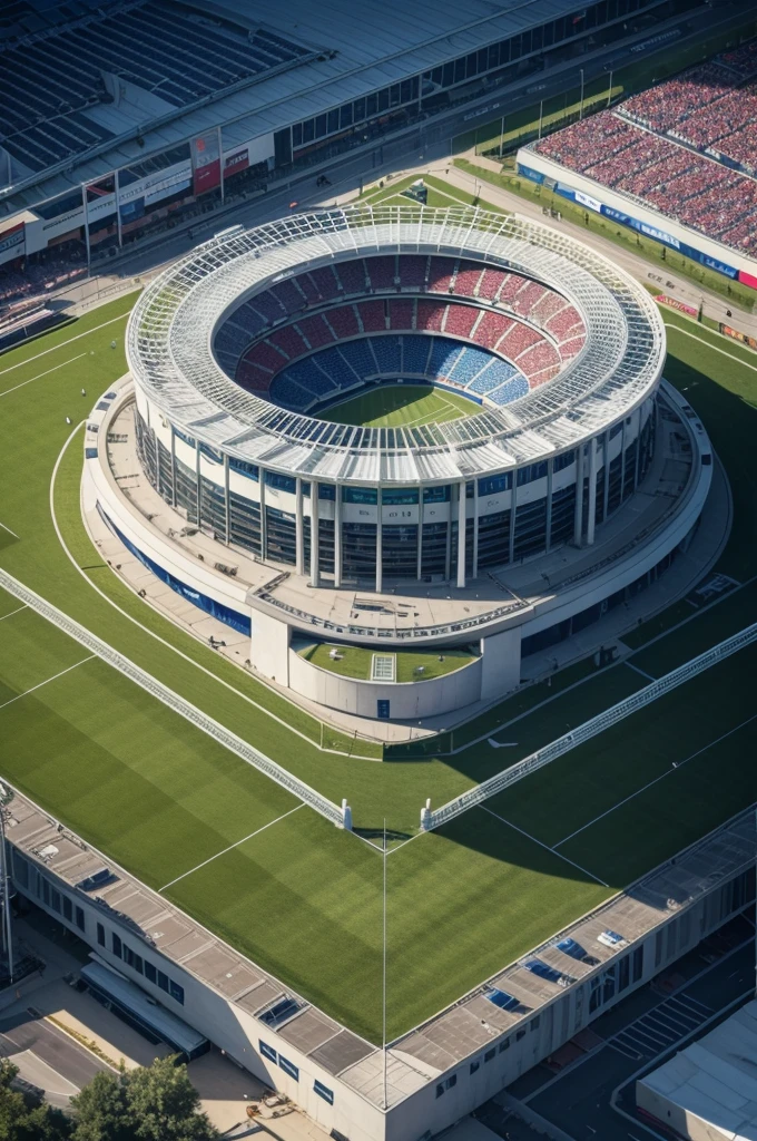 (Masterpiece), (Best Quality), (super detail) modern football stadium