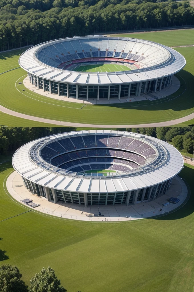 (Masterpiece), (Best Quality), (super detail) modern football stadium