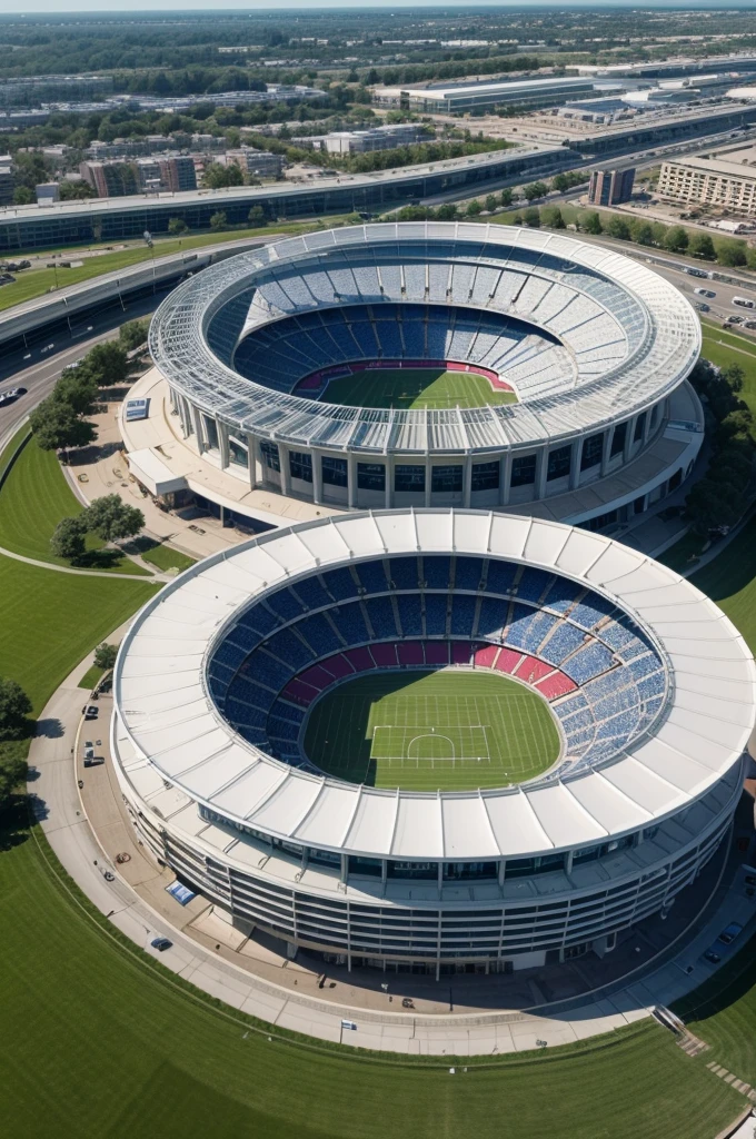 (Masterpiece), (Best Quality), (super detail) modern football stadium