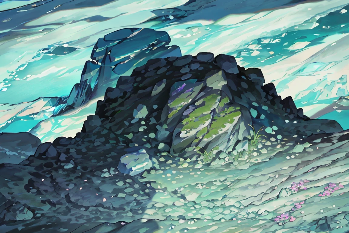 summer, rocky area, rock formation, 거대한 diamond rocks, There are diamonds on the floor, crystal rock (illustration : 1.0), Narrative construction, realistic lighting, HD detail, masterpiece, best quality best, (Highly detailed CG integrated 8k wallpaper), rocky area, diamond pillar, diamond rocks