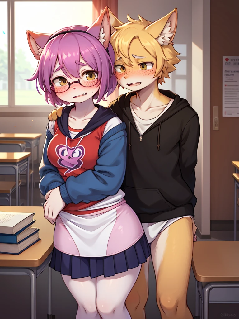 ugly face female , ugly loose body , (Freckles:0.9) , Romance , (clothed erotica) , Bad taste Fluttery clothes , shy geek , school , Mischievous , Sorry for bumping into you, it was all squishy and gross, right?