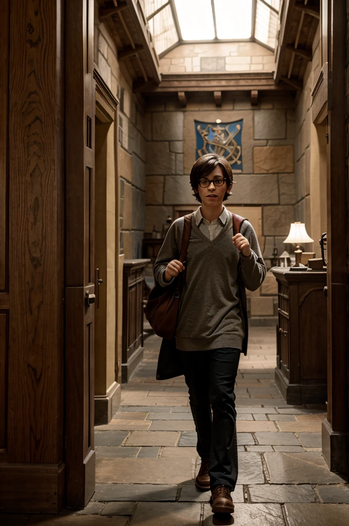 inside out characters wearing hogwarts 
