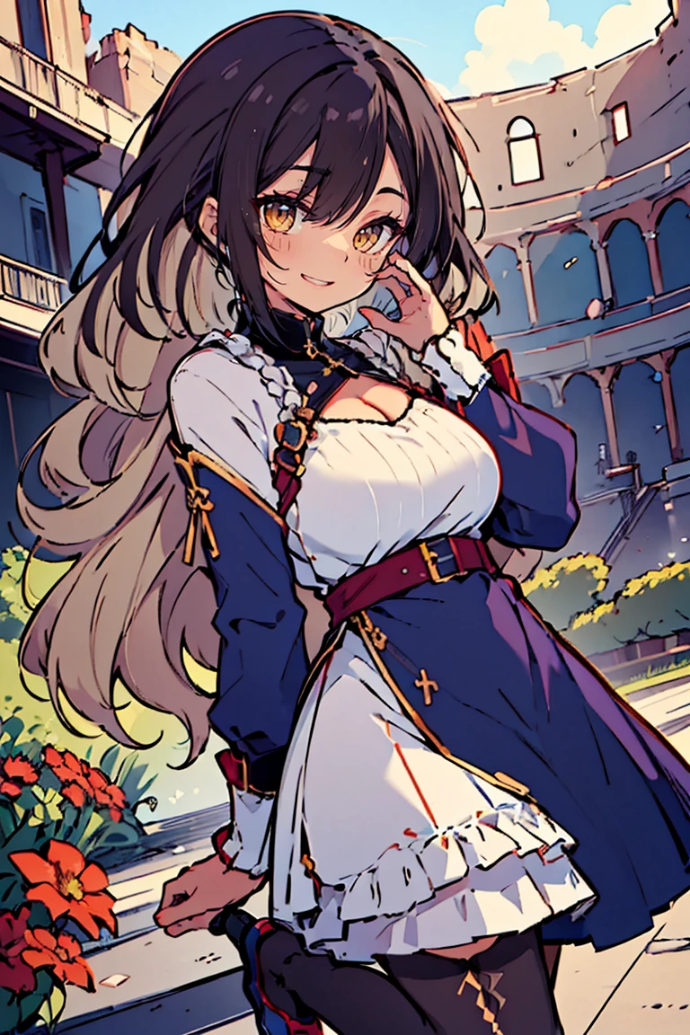 muste piece, best quality, anime images, anime style etc., walnut \(genshin impact\), view from above, The limit of patience,1 girl, ticker,Fit Figure, blush, colorful pastel fantasy,sexy pose,super detailed background,high quality scenery,embarrassing,(hold back your pee)blushing face,Drops scattering,(Water droplets gushing out from below the thighs),sweaty,(A pose in which the crotch is pushed forward while squatting),(Water gushing out towards the front),(close your eyes),Drool dripping from the side of the mouth,Black hat with camellia decoration,(ganyu cosplay),((Black full-length tights)),bare shoulders,((black tights that cover the chest)),Blue arm cover,black hair,walnutの髪型,2 hair antennae,LoRa(Ganyu's blue costume reference)