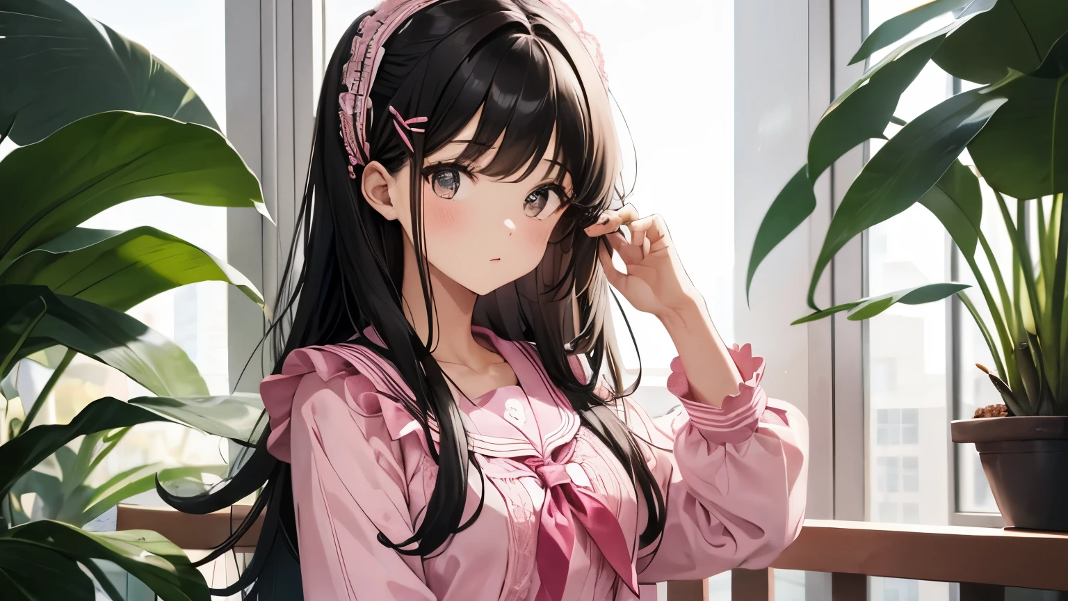 Nezuko Kamado,Pose sexy,uniforme escolar,salon de clases