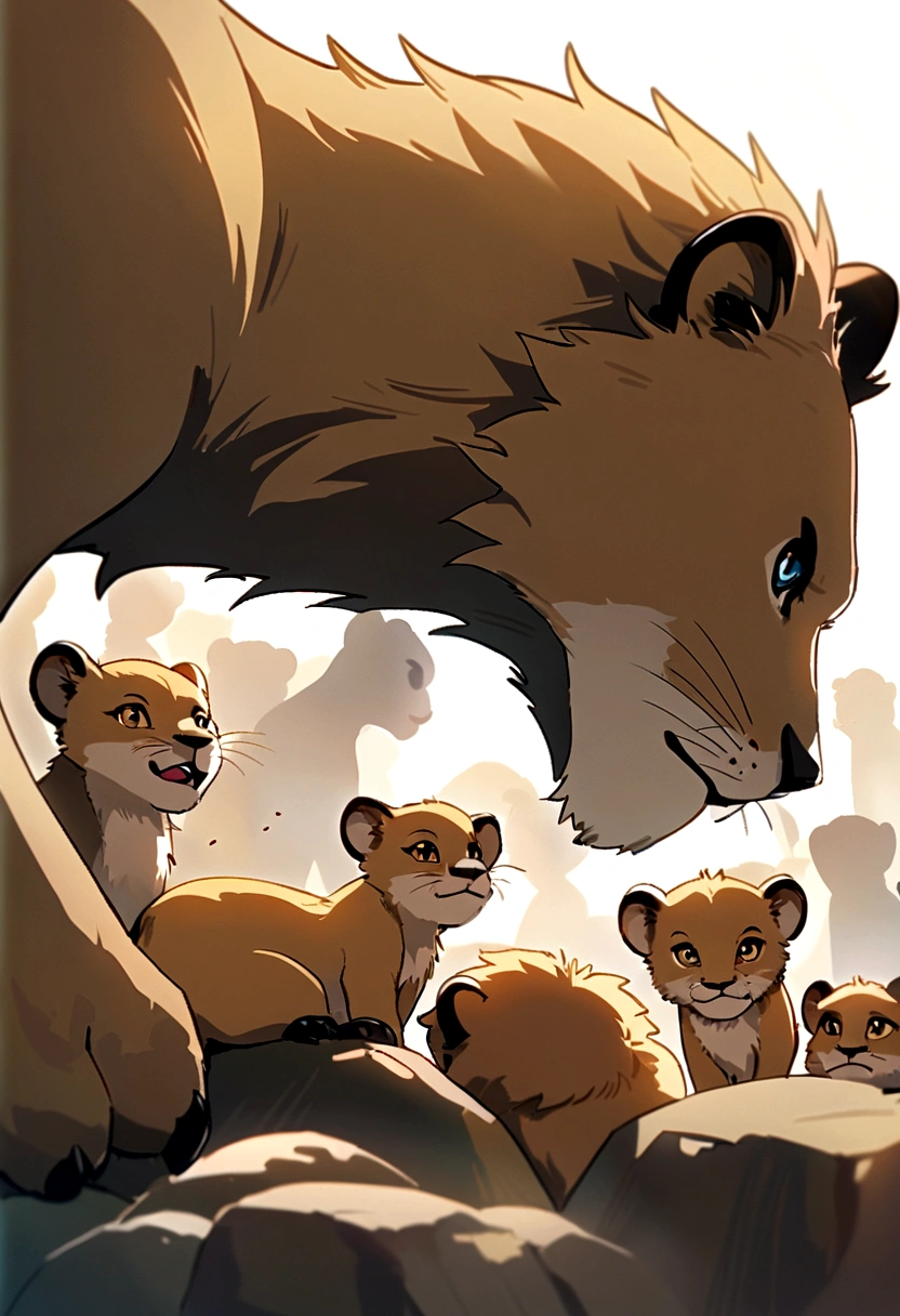 The Lion King and the Cubs