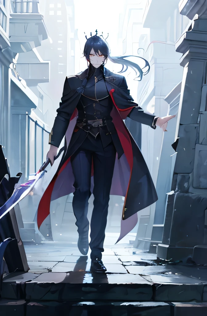 A king of shadow, sung jinwoo,manhwa mysterious, dark aura, big weapon, blade, aura