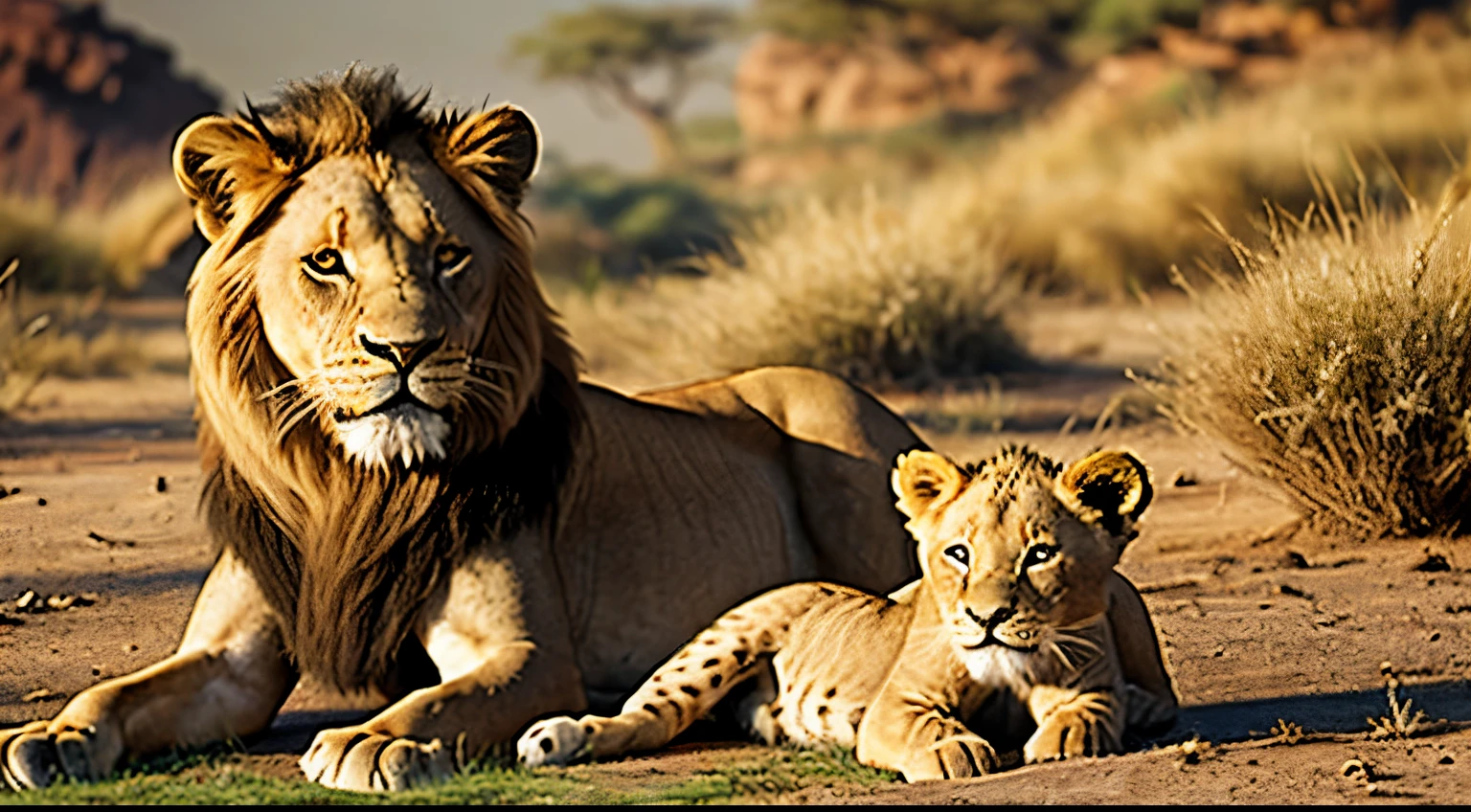 The Lion King and the Cubs