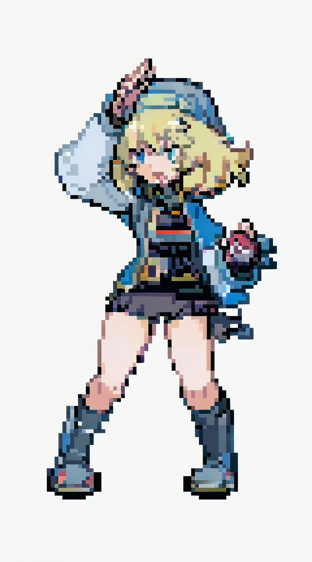 1girl,
BREAK ((ggsbridget,hooded jacket,long sleeves,black gloves,fingerless gloves,skirt,bike shorts:1))