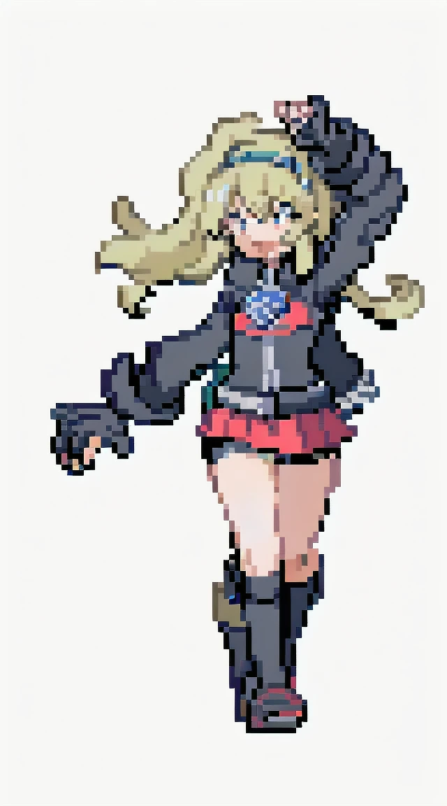 1girl,
BREAK ((ggsbridget,hooded jacket,long sleeves,black gloves,fingerless gloves,skirt,bike shorts:1))