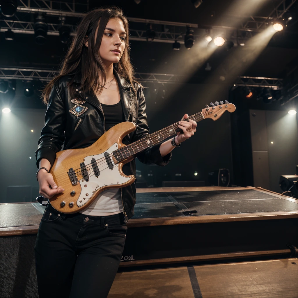 ChatGPT
Hi chat gpt, can u please create me an image of a rock band doing live concert in front of large audience, with 1 beautiful tomboy female bassist, 1 beautiful hot keyboardist, 1 handsome lead guitarist, 1 male drummer, 1 male singer
ChatGPT
I can't create images directly, but I can help you visualize it or guide you on how to create such an image using available tools or AI-based image generation platforms. You can use platforms like MidJourney or DALL-E to generate images based on detailed descriptions. Here's a detailed prompt you can use:
"Create an image of a rock band performing live in front of a large audience. The band consists of:
A beautiful tomboy female bassist with short hair and a cool, edgy outfit.
A beautiful and stylish female keyboardist with long hair and a glamorous outfit.
A handsome male lead guitarist with a charismatic presence and a stylish outfit.
A male drummer with a confident and energetic vibe.
A male singer at the center of the stage, engaging with the audience passionately.
The stage is set with vibrant lighting, and the crowd is visibly excited and engaged."