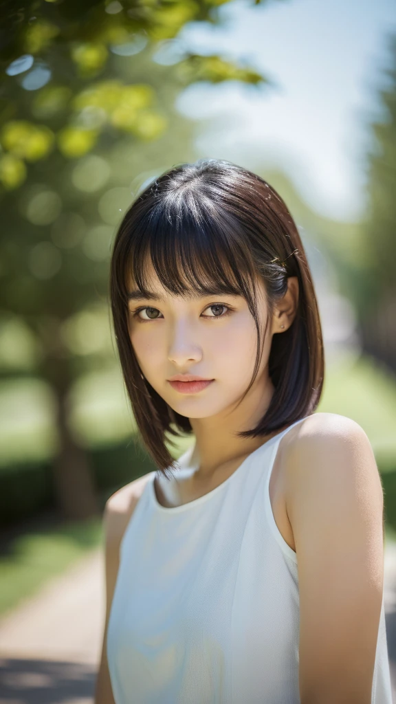 ((Highest quality, 8K, Tabletop: 1.3)), (Sharp focus: 1.2), 1 Girl, Face shot, close, Pure beauty, 20-year-old, Classy and elegant, Open your mouth a little, cute, shy, Beautiful girl with perfect body shape, ((Straight shoulder-length hair fluttering in the wind)), sad,Highly detailed face and skin texture, Fine grain, Art Gallery