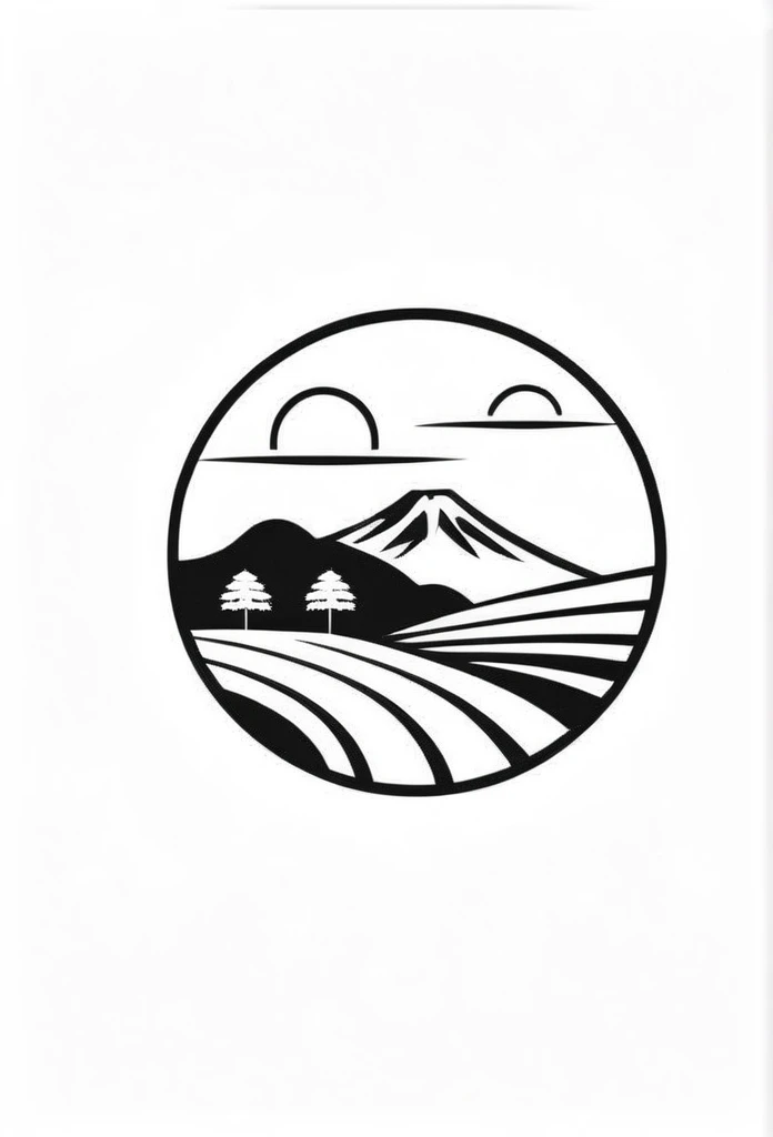 Logos of fashionable Japanese farms and landscaping companies
Pretty cool
chic and modern design
monotone
with rich greenery

The background is white