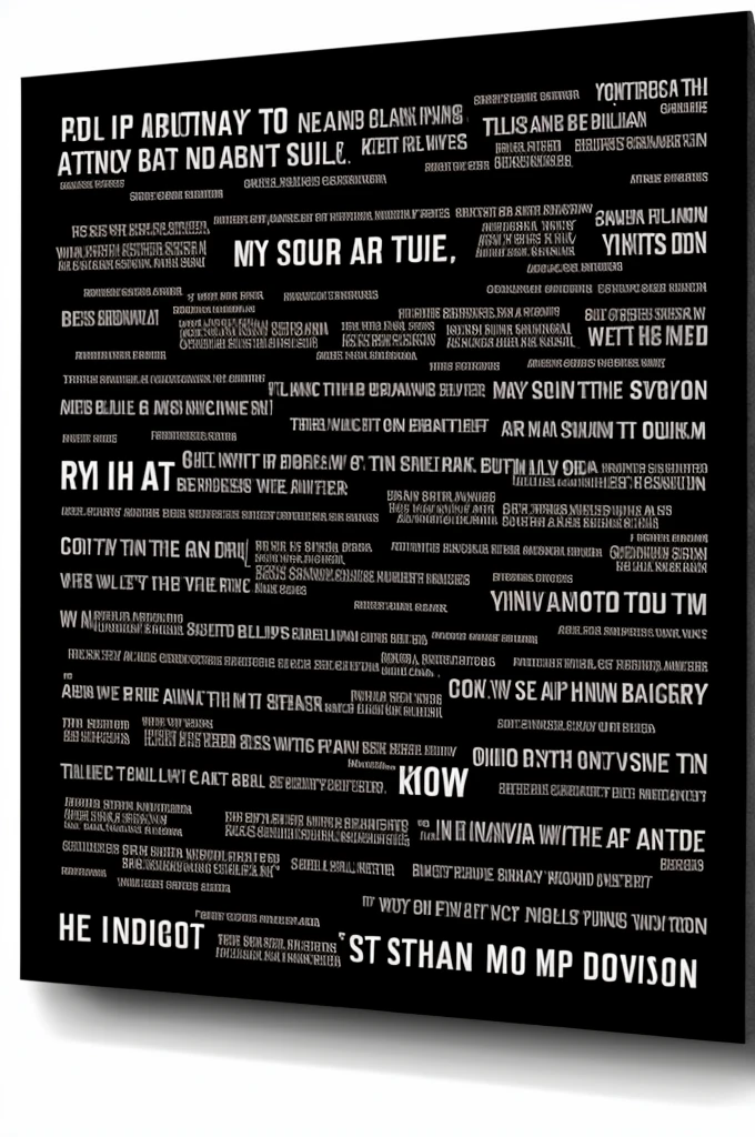 Black background which is completely covered with rap lyrics