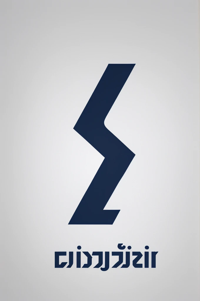 Create a flat vector, illustrative-style lettermark logo design for a news blog named 'Prabhat Journal', where the letters "P" and "J" are intertwined elegantly. Use a bold and professional color palette of navy blue and silver to convey trustworthiness and reliability against a white background. Do not show realistic photo detail shading.