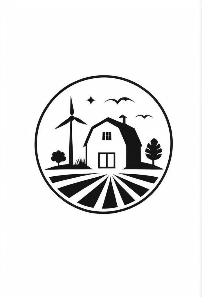 Fashionable farm, landscaping company logo
Pretty cool
chic and modern design
monotone
with natural greenery

The background is white
