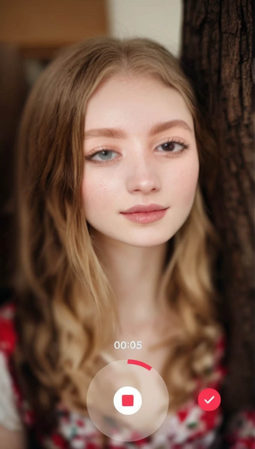 girl with blonde hair , hetrochremia eyes ,pale skin