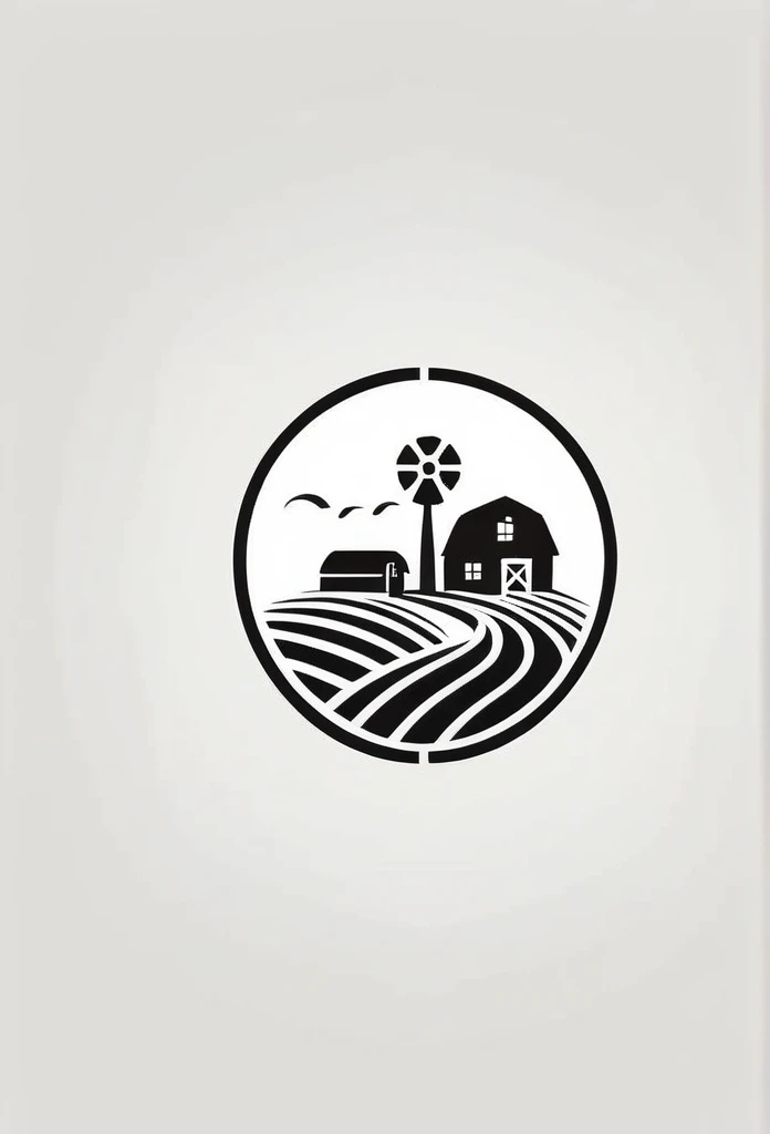 Fashionable farm, landscaping company logo
Pretty cool
chic and modern design
monotone
with natural greenery

The background is white