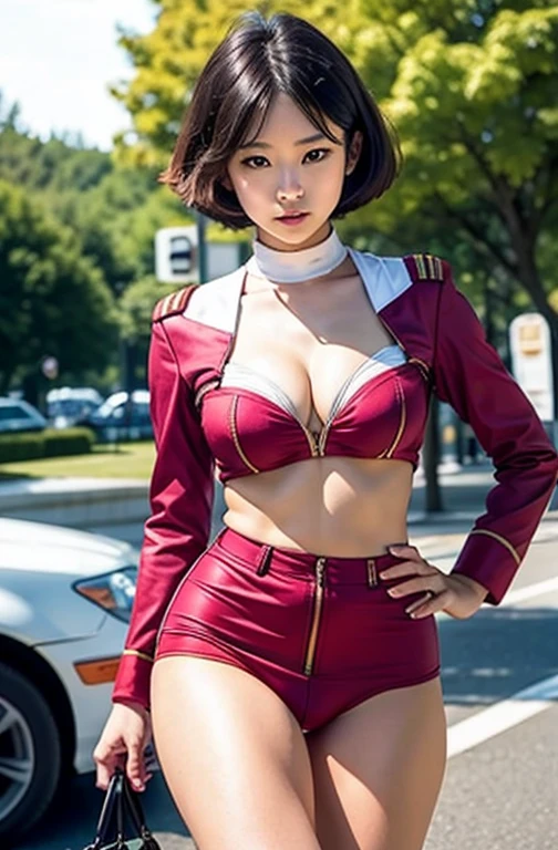 Actual Photos、Highest im年 quality、Realistic、Beautiful woman、Beautiful thighs、Beautiful Face、real im、Federal Army uniform tiny micro bikini、panties、ponytail、Kei Fubuki、16 years old Japanese female、Zuo々Ki Nozomi:1.4、pretty girl、（巨大なSagging breasts、Huge Saggy Tits、Sagging breasts）（Hami Breasts）、