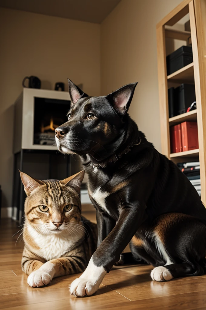 Dog fucking a cat