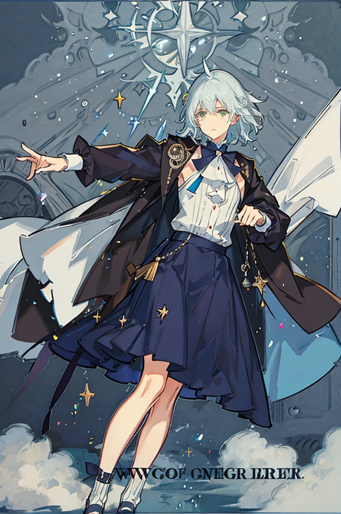 masterpiece，best quality，male，front，Half Body，Cowboy，Revolver，Shoot in the sky，Starry Sky