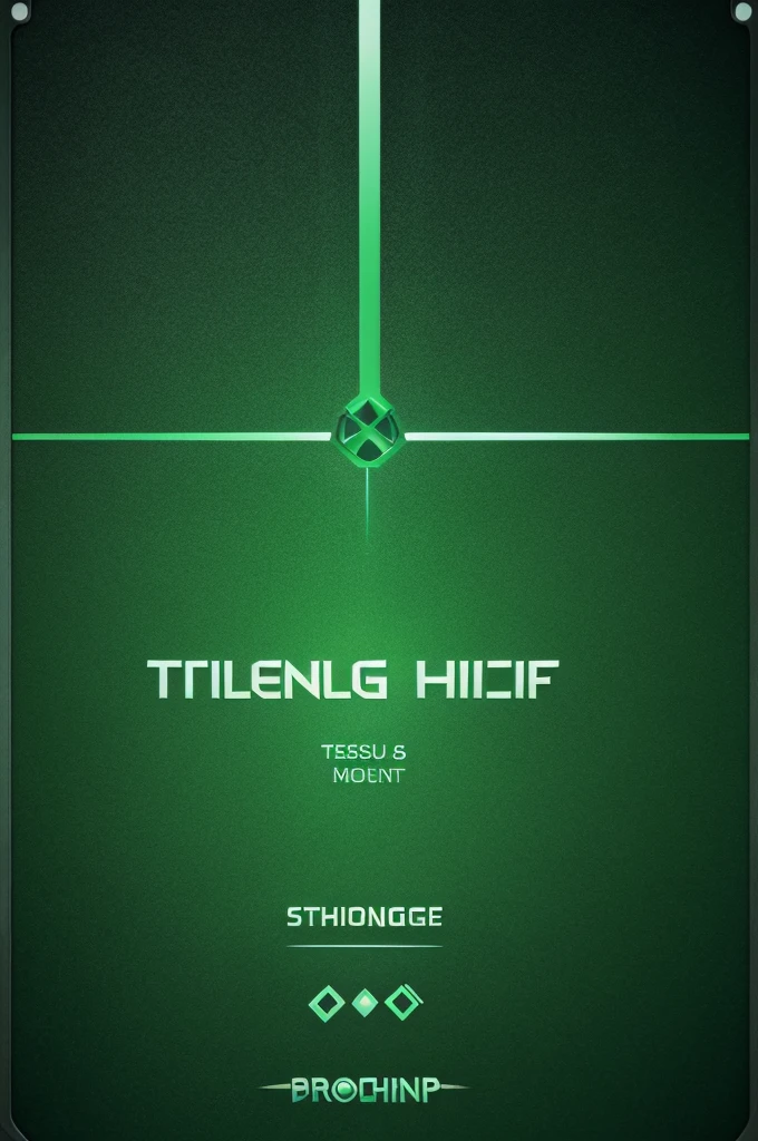 Technological green chip background and status world text