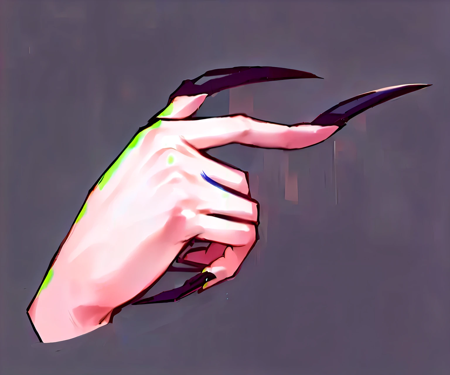 Girl's soft hands,demon hand,Black Claws,nail