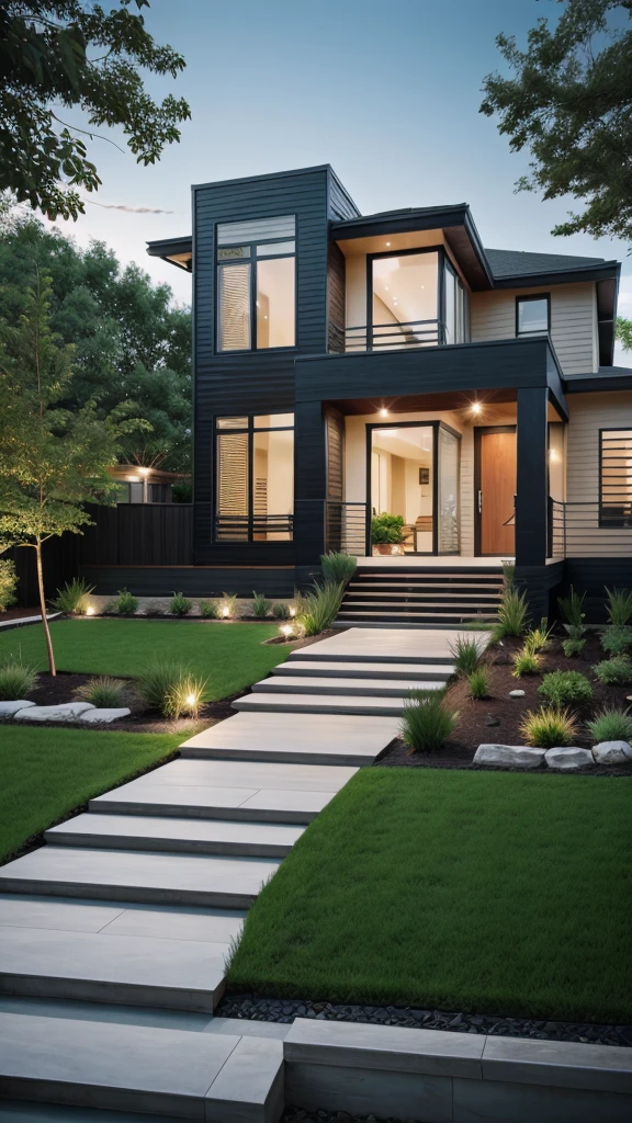 Exterior design with landscape