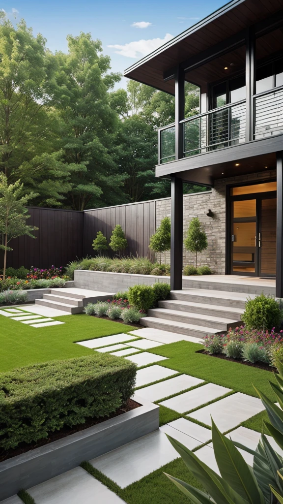 Exterior design with landscape
