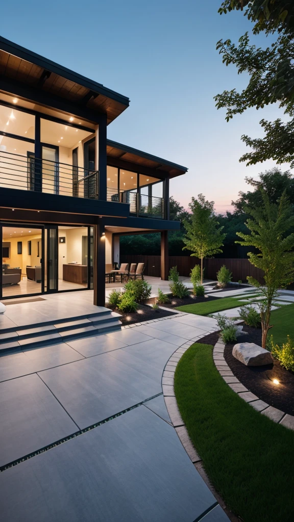 Exterior design with landscape