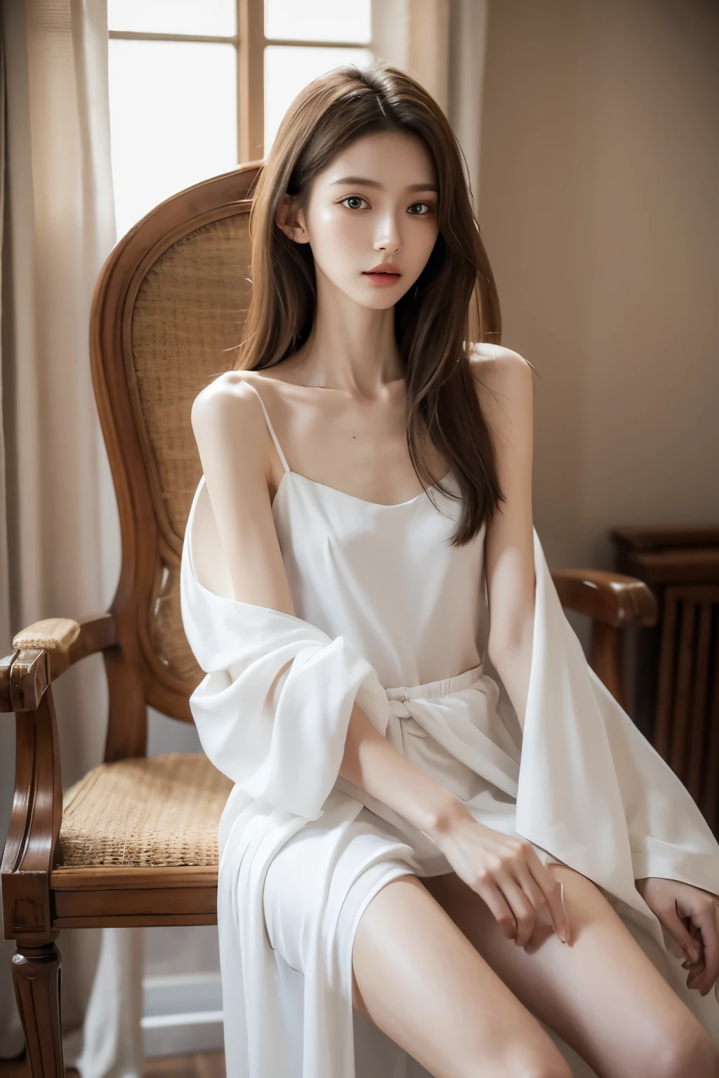 Arapei asian woman posing on white shirt on dressing table, wearing white clothes, smooth white tight clothes suit, Gorgeous young Korean woman, pale milky white porcelain skin, gorgeous chinese models, beautiful Korean women, trending at cgstation, Lovely woman, a beautiful woman in white aodai, Beautiful young Korean woman, Smooth translucent white skin, Korean girl, wearing white pajamas