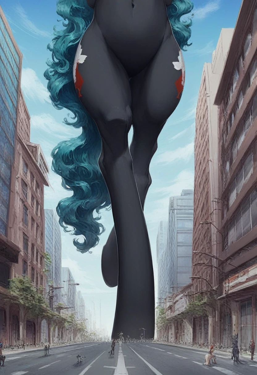 score_9, score_8_up, score_7_up, 2girls, 2female, 1 girl, 1 girl, duo, twice, (character1: white body, blue hair, wavy hair, purple eyes), (character2: black body, green hair, straight hair, blue eyes), (holding a building:1.3), anatomically correct, feral anatomy, good anatomy, depth of field, muted colors, extremely high quality RAW photograph, earth pony, semi-anthro, female, ponified, fluff chest, (walking through the city, view from below, close-up, focus), (background: among buildings, narrow streets, as tall as buildings), giantess, macro, giant pony, looming, stomp, stomping