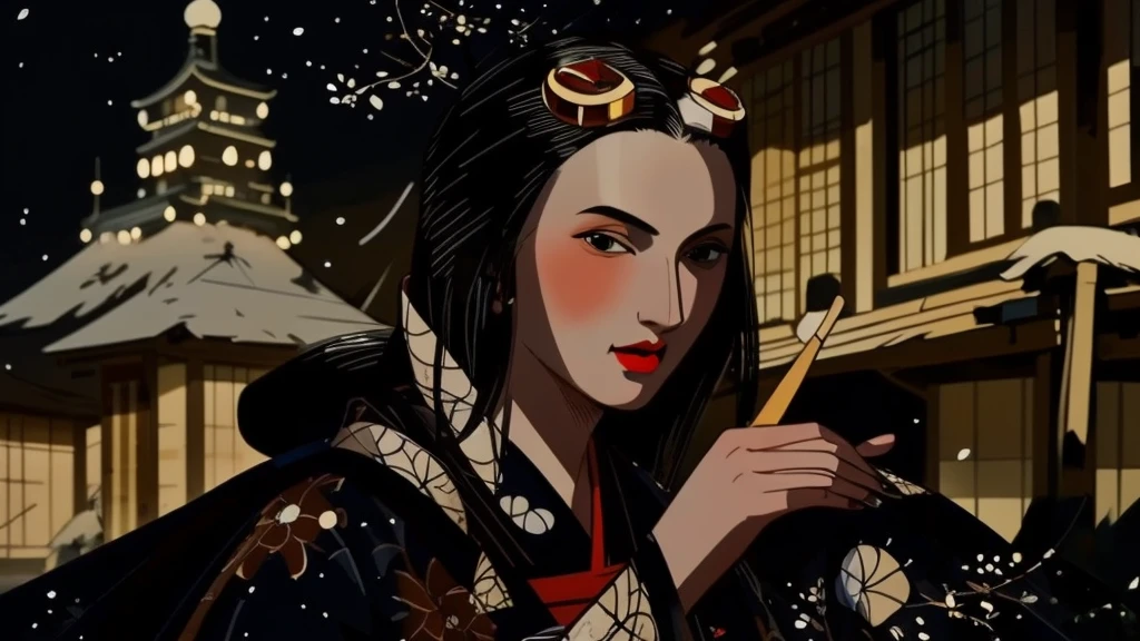 masterpiece, best quality, ukiyo-e:1.2, in sharaku style, a beautiful 20s russian model, ultra detailed face