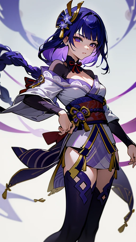 Raiden shogun genshin Impact standing, looking hot and seductive
