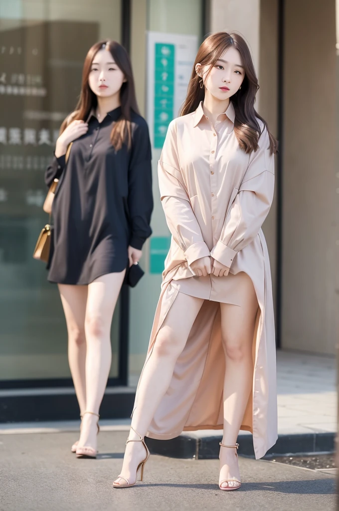 Mix 4, The 20th, 一人in, length_hair, shirt, dress, expensive_Heel, full_body, look_in_Audience, (8K, RAW Photos, Highest quality, Learning:1.2), (Realistic, photo-Realistic:1.37), Professional Lighting, Photon Mapping, Light Energy Transfer, Physically Based Rendering,