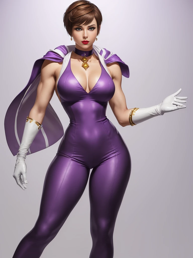 girl,alone,Gray background,Artistic lighting,Beautiful Asian Goddess,Long brown hair,Wavy Hair,eyelash, blue eyes, lipstick, Purple bodysuit, Strapless, No sleeve, Green sash,(Shiny costumes),(Wearing a belt around his waist),Sensual,(Hair blowing in the wind),Graceful features,No sleeve,Mature Woman, Mature Woman,Detailed fingers, Perfect hands, Length 180cm,Small face,sweating,Soft thighs,Sexy legs,Sexy ass, Cleavage,Open the chest,Smooth thighs and legs,((Amazing orgasm)),大きなSexy ass, Perfect Body Proportions, Slim waist,Nipples visible,Tight waist,(Long legs:1.3),F cup bust,Huge :1.3,perspective:1.2,Looking at the audience,Character-centric,symmetry diagram,whole body:1.5,From below:1.3,Abdominal shot