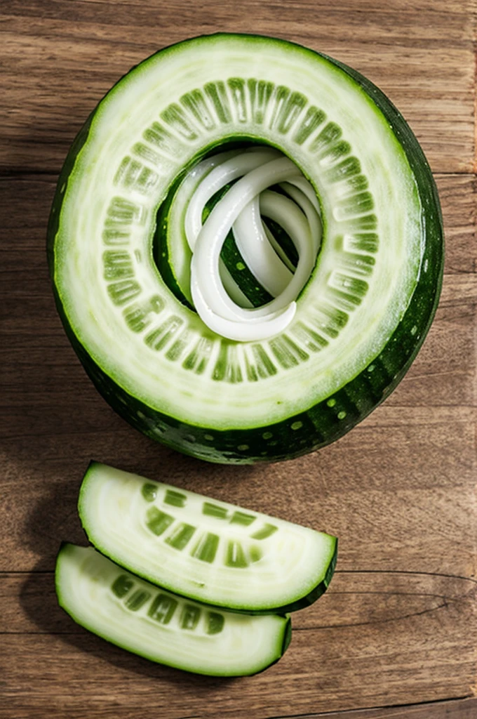 Cucumber with sperm