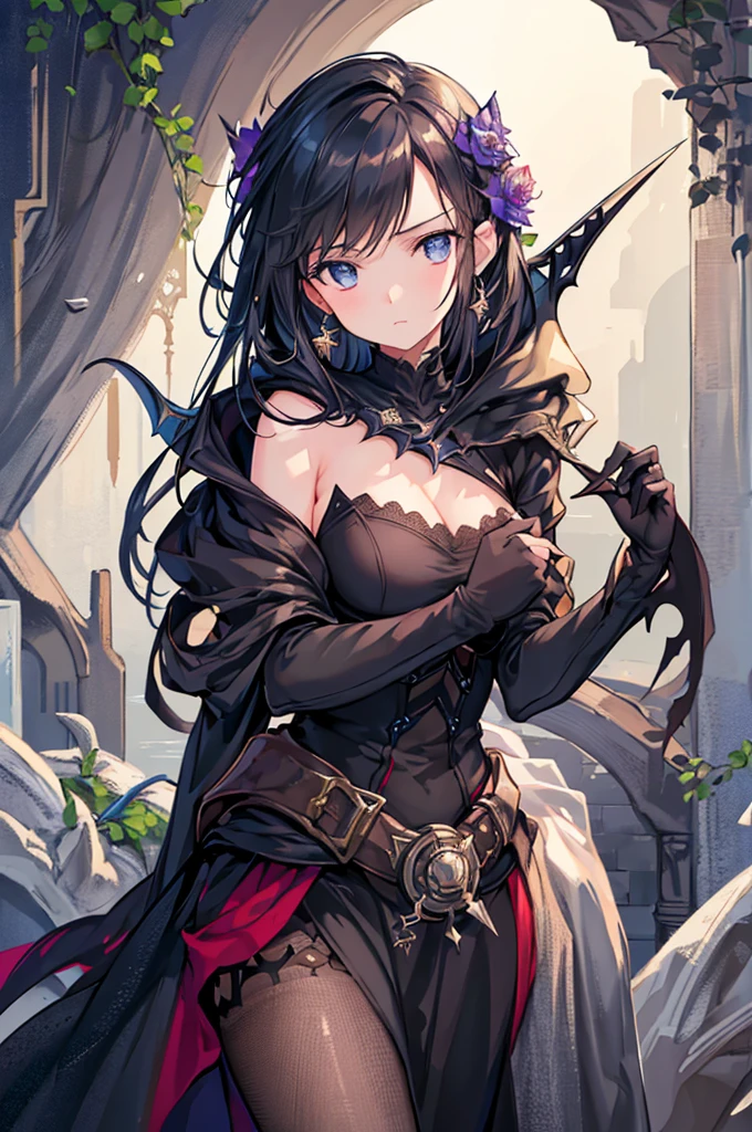 Artwork based on the Queen of Thorns, ((Highest quality)), High resolution, 8K, Cinematic Light, High Contrast, Written boundary depth, Strong brilliance, Detailed Background, One Girl, cute, fine grain, Shining Eyes, Detailed Iris,