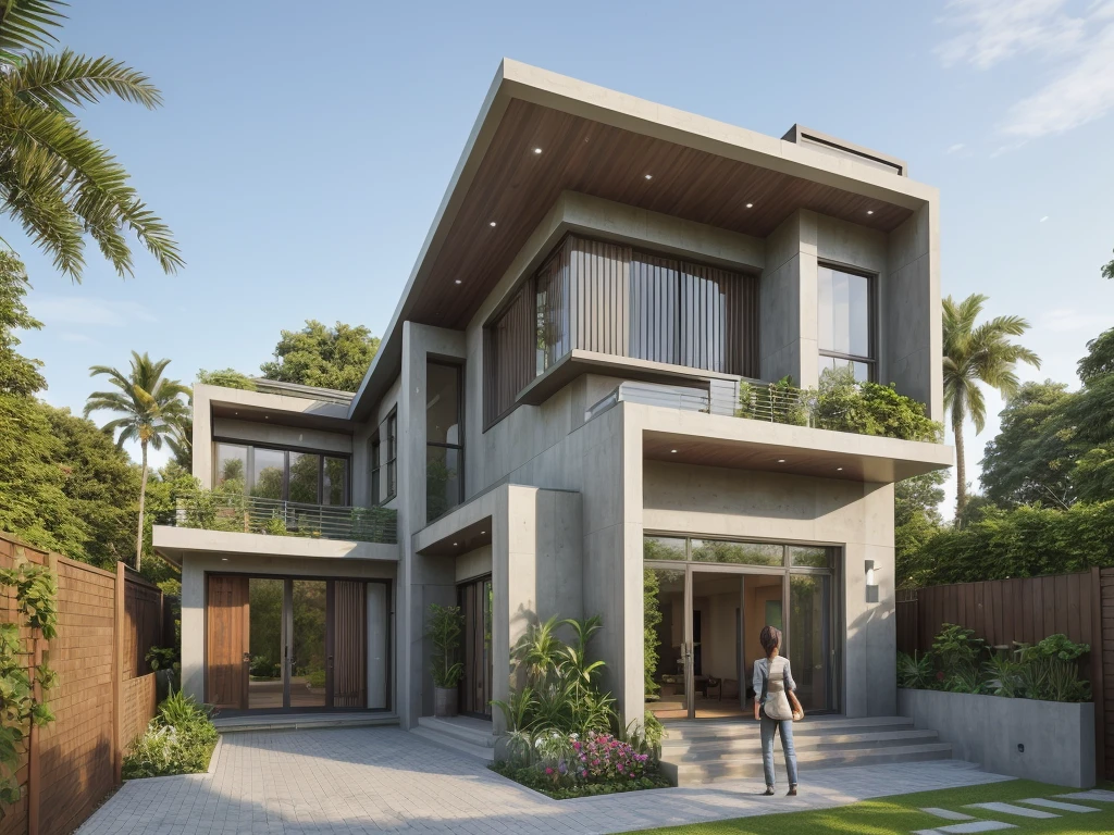 ((best quality)), ((masterpiece)), (detailed), perfect face, ((Masterpiece)), (best quality), (ultras Realistic), 8k, Raw photo, a rendering of a modern house with vietnamese roof anh brick yard , realistic garden, contemporary house, exterior design, wide establishing shot, modern house, in style of simplified realism, concept house, realistic building, front elevation view, wide angle exterior 2022, inter dimensional villa, building facing, sharp focus ilustration hq, modern style, realistic establishing shot, concept house, wide angle exterior 2022, precise architectural rendering, inter dimensional villa, award-winning render, front-view, mid-view, detailed rendering, architectural render, architecture render, modern house, architectural visualization, realistic architecture, insanely detailed rendering, exterior , trees landscape, sky wood paneled ceiling, a rendering of a modern house with a garden, precise architectural rendering, high quality rendering, award-winning render, professional render, beautiful 3 d rendering, beautiful rendering, architectural rendering, a photorealistic rendering, luxcore render, stunning render, an award winning digital render, beautiful rendered, high-quality render, architectural 3 d render, artistic render, a view of a garden with lots of flowers and plants, in a cottagecore flower garden, cottagecore flower garden, lush flowery outdoors, garden with flowers, flower garden summer morning, lots of plants and flowers, lush garden surroundings, lush chic garden, with a french garden, lush plants and flowers, home and garden, garden at home, homes and gardens, permaculture, with a garden, sustainable architecture, gardening, green house, homes and garden magazine, beautiful house on a forest path, vegetal architecture, a rendering of a modern house with a small balcony and a bancony , precise architectural rendering, modern house, contemporary house, concept house, street,
