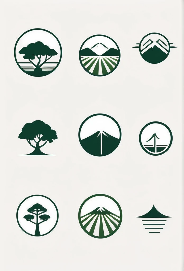 Logos of fashionable Japanese farms and landscaping companies
Pretty cool
chic and modern design
monotone
with warm rich greenery
The background is white