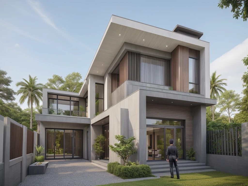 ((best quality)), ((masterpiece)), (detailed), perfect face, ((Masterpiece)), (best quality), (ultras Realistic), 8k, Raw photo, a rendering of a modern house with vietnamese roof anh brick yard , realistic garden, contemporary house, exterior design, wide establishing shot, modern house, in style of simplified realism, concept house, realistic building, front elevation view, wide angle exterior 2022, inter dimensional villa, building facing, sharp focus ilustration hq, modern style, realistic establishing shot, concept house, wide angle exterior 2022, precise architectural rendering, inter dimensional villa, award-winning render, front-view, mid-view, detailed rendering, architectural render, architecture render, modern house, architectural visualization, realistic architecture, insanely detailed rendering, exterior , trees landscape, sky wood paneled ceiling, a rendering of a modern house with a garden, precise architectural rendering, high quality rendering, award-winning render, professional render, beautiful 3 d rendering, beautiful rendering, architectural rendering, a photorealistic rendering, luxcore render, stunning render, an award winning digital render, beautiful rendered, high-quality render, architectural 3 d render, artistic render, a view of a garden with lots of flowers and plants, in a cottagecore flower garden, cottagecore flower garden, lush flowery outdoors, garden with flowers, flower garden summer morning, lots of plants and flowers, lush garden surroundings, lush chic garden, with a french garden, lush plants and flowers, home and garden, garden at home, homes and gardens, permaculture, with a garden, sustainable architecture, gardening, green house, homes and garden magazine, beautiful house on a forest path, vegetal architecture, a rendering of a modern house with a small balcony and a bancony , precise architectural rendering, modern house, contemporary house, concept house, street,