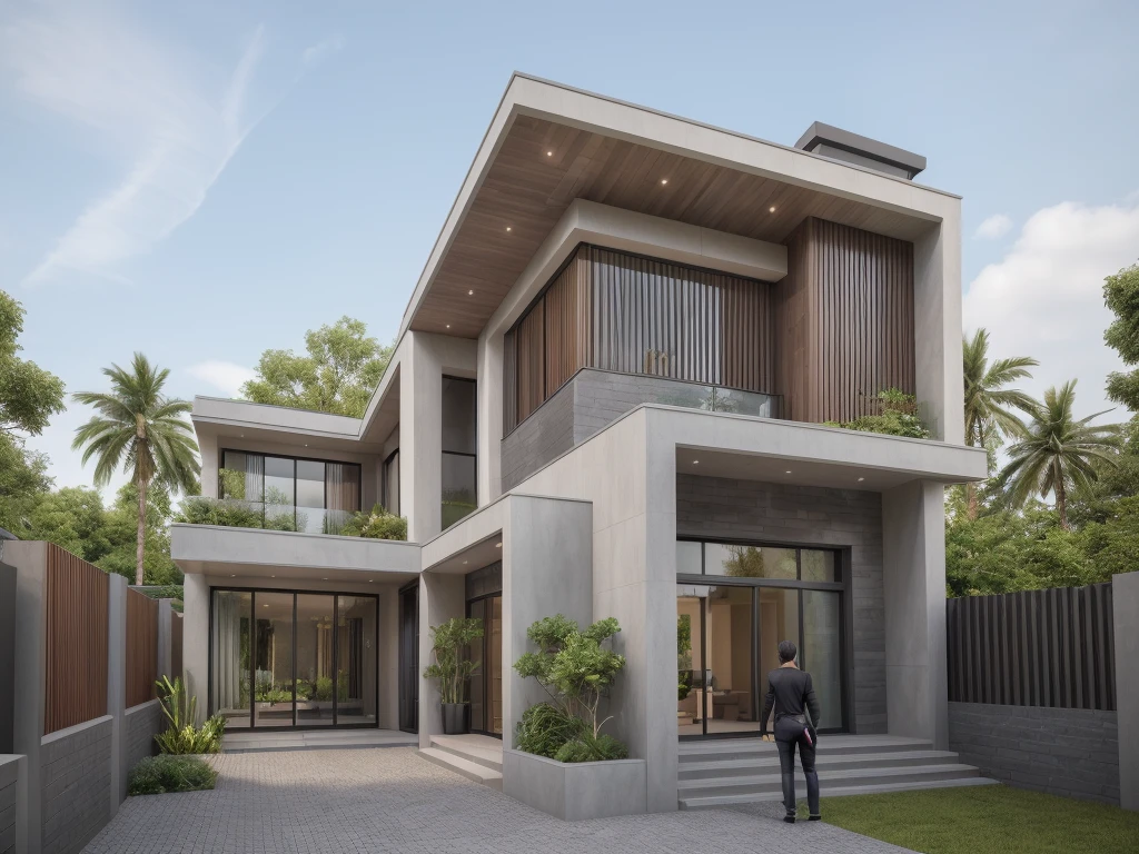 ((best quality)), ((masterpiece)), (detailed), perfect face, ((Masterpiece)), (best quality), (ultras Realistic), 8k, Raw photo, a rendering of a modern house with vietnamese roof anh brick yard , realistic garden, contemporary house, exterior design, wide establishing shot, modern house, in style of simplified realism, concept house, realistic building, front elevation view, wide angle exterior 2022, inter dimensional villa, building facing, sharp focus ilustration hq, modern style, realistic establishing shot, concept house, wide angle exterior 2022, precise architectural rendering, inter dimensional villa, award-winning render, front-view, mid-view, detailed rendering, architectural render, architecture render, modern house, architectural visualization, realistic architecture, insanely detailed rendering, exterior , trees landscape, sky wood paneled ceiling, a rendering of a modern house with a garden, precise architectural rendering, high quality rendering, award-winning render, professional render, beautiful 3 d rendering, beautiful rendering, architectural rendering, a photorealistic rendering, luxcore render, stunning render, an award winning digital render, beautiful rendered, high-quality render, architectural 3 d render, artistic render, a view of a garden with lots of flowers and plants, in a cottagecore flower garden, cottagecore flower garden, lush flowery outdoors, garden with flowers, flower garden summer morning, lots of plants and flowers, lush garden surroundings, lush chic garden, with a french garden, lush plants and flowers, home and garden, garden at home, homes and gardens, permaculture, with a garden, sustainable architecture, gardening, green house, homes and garden magazine, beautiful house on a forest path, vegetal architecture, a rendering of a modern house with a small balcony and a bancony , precise architectural rendering, modern house, contemporary house, concept house, street,