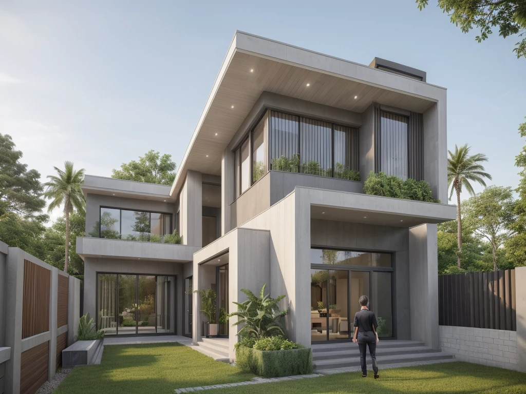 ((best quality)), ((masterpiece)), (detailed), perfect face, ((Masterpiece)), (best quality), (ultras Realistic), 8k, Raw photo, a rendering of a modern house with vietnamese roof anh brick yard , realistic garden, contemporary house, exterior design, wide establishing shot, modern house, in style of simplified realism, concept house, realistic building, front elevation view, wide angle exterior 2022, inter dimensional villa, building facing, sharp focus ilustration hq, modern style, realistic establishing shot, concept house, wide angle exterior 2022, precise architectural rendering, inter dimensional villa, award-winning render, front-view, mid-view, detailed rendering, architectural render, architecture render, modern house, architectural visualization, realistic architecture, insanely detailed rendering, exterior , trees landscape, sky wood paneled ceiling, a rendering of a modern house with a garden, precise architectural rendering, high quality rendering, award-winning render, professional render, beautiful 3 d rendering, beautiful rendering, architectural rendering, a photorealistic rendering, luxcore render, stunning render, an award winning digital render, beautiful rendered, high-quality render, architectural 3 d render, artistic render, a view of a garden with lots of flowers and plants, in a cottagecore flower garden, cottagecore flower garden, lush flowery outdoors, garden with flowers, flower garden summer morning, lots of plants and flowers, lush garden surroundings, lush chic garden, with a french garden, lush plants and flowers, home and garden, garden at home, homes and gardens, permaculture, with a garden, sustainable architecture, gardening, green house, homes and garden magazine, beautiful house on a forest path, vegetal architecture, a rendering of a modern house with a small balcony and a bancony , precise architectural rendering, modern house, contemporary house, concept house, street,